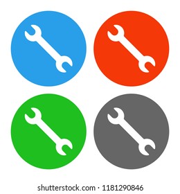 WRENCH icons set. Vector.