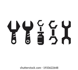 wrench icons set vector illustration