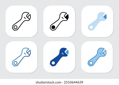 wrench icons with various design styles