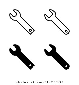 Wrench icons vector. repair icon. tools sign and symbol
