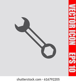 Wrench icon,sign,symbol isolated in flat style.Vector illustration.