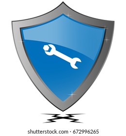 wrench icon,vector illustration