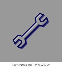 Wrench illustration. Vector wrench. Wrench icon