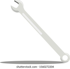 Wrench, illustration, vector on white background.