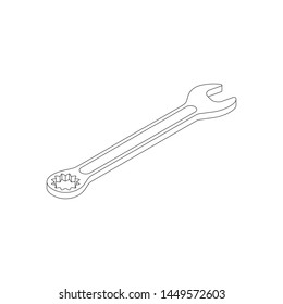 Wrench industrial line proper amount illustration