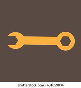 Wrench industrial vector flat icon