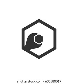 Wrench inside hexagon