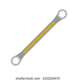 Wrench isolated. Flat design icon vector illustration.