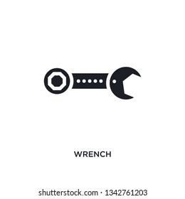 wrench isolated icon. simple element illustration from electrian connections concept icons. 