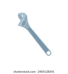 Wrench isolated on white background. Vector illustration.
