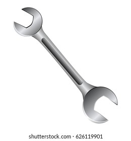 Wrench isolated on a white background. Vector illustration. 