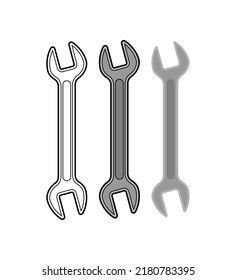 Wrench isolated. Repair Tool symbol. Vector illustration