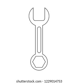 Wrench isolated symbol