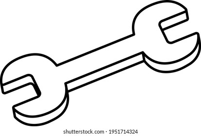 Ilustración vectorial aislada de llave.