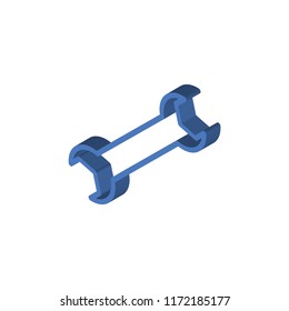 Wrench isometric left top view 3D icon