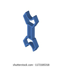 Wrench isometric left top view 3D icon