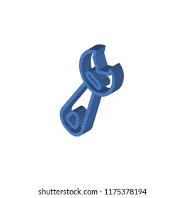 Wrench isometric left top view 3D icon