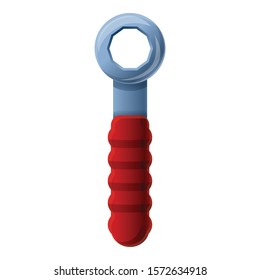 Wrench key icon. Cartoon of wrench key vector icon for web design isolated on white background