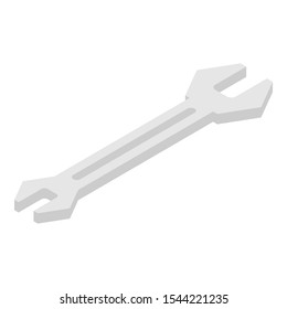 Wrench key icon. Isometric of wrench key vector icon for web design isolated on white background