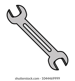 wrench key isolated icon