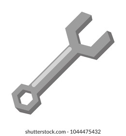 wrench key isolated icon