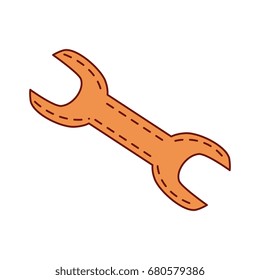 wrench key isolated icon