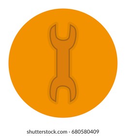 wrench key isolated icon
