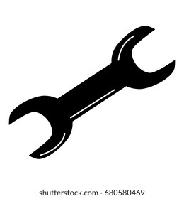wrench key isolated icon