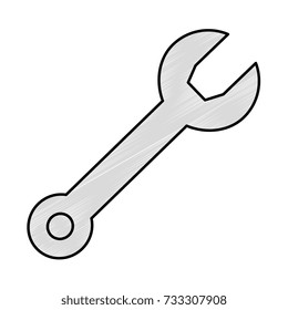 wrench key isolated icon