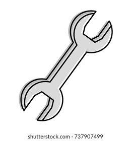 wrench key isolated icon