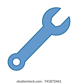 wrench key isolated icon