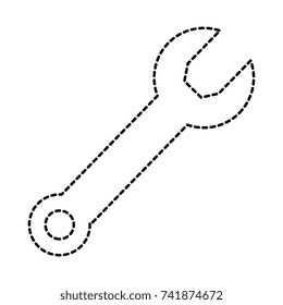 wrench key isolated icon