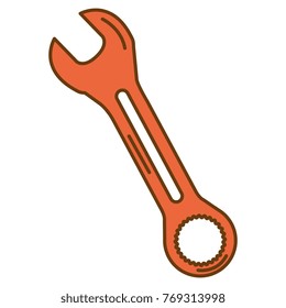 wrench key isolated icon