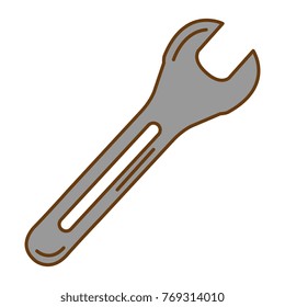 wrench key isolated icon