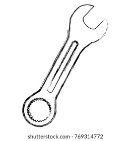 wrench key isolated icon