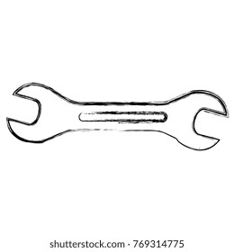 wrench key isolated icon