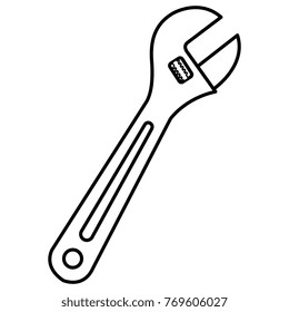 wrench key isolated icon