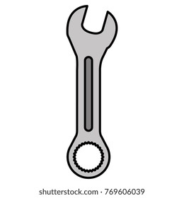 wrench key isolated icon