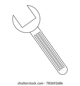 wrench key isolated icon
