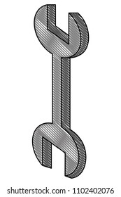 wrench key isometric icon