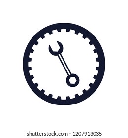wrench key mechanic tool emblem
