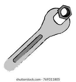 wrench key with nut