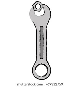 wrench key with nut