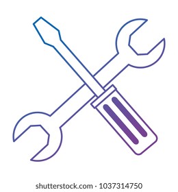 wrench key and screwdriver