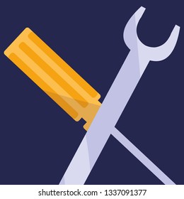 wrench key and screwdriver tools