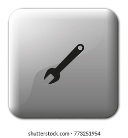 Wrench key sign flat vector icon. Service tool symbol.
