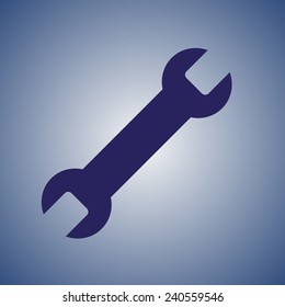 Wrench key sign icon