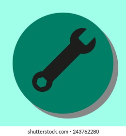 Wrench key sign icon