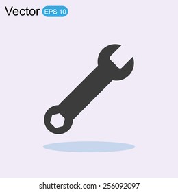 Wrench key sign icon