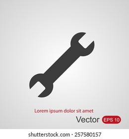 Wrench key sign icon